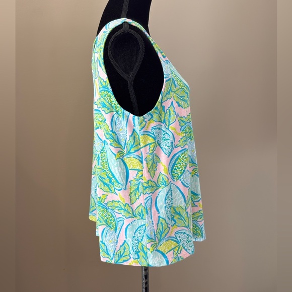 Women’s LILLY PULITZER Kristen swing top- urchin pink/vitamin sea. Size Large - Picture 4 of 7